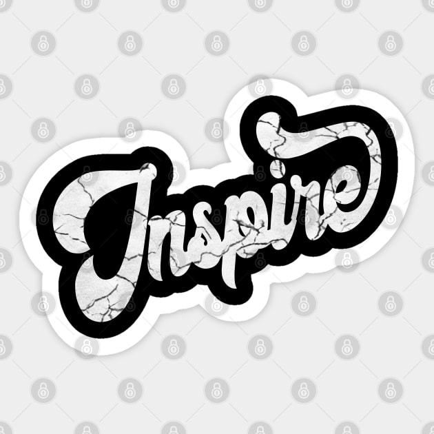 Retro Vintage Groovy Crack Textured Inspire Sticker by Inspire Enclave